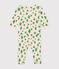 Pyjama en bouclette éponge grattée imprimée arbres bébé blanc AVALANCHE/ MULTICO