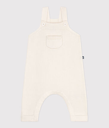 Salopette bébé unie en tricot laine et coton