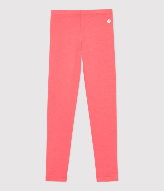 Legging en jersey &eacute;lasthanne enfant fille corail