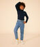 Sous-pull en coton enfant fille / garçon bleu SMOKING