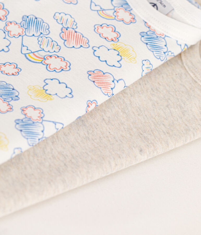 Lot de 3 bodies manches courtes arc-en-ciel en coton b&eacute;b&eacute; multicouleur