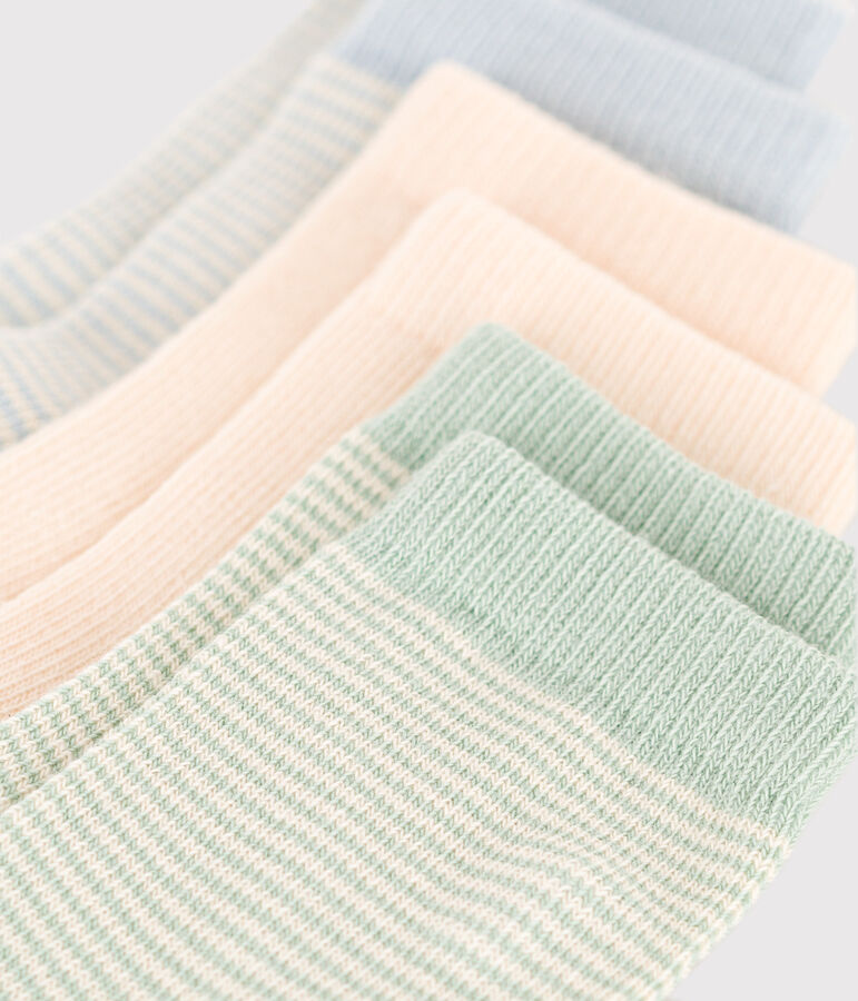 3 paires de chaussettes en coton milleraies b&eacute;b&eacute; variante 1