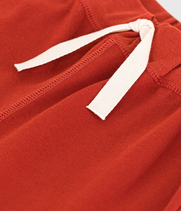 Bermuda en coton enfant gar&ccedil;on rouge