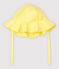 Capeline en seersucker rayé bébé fille jaune SHINE/blanc MARSHMALLOW