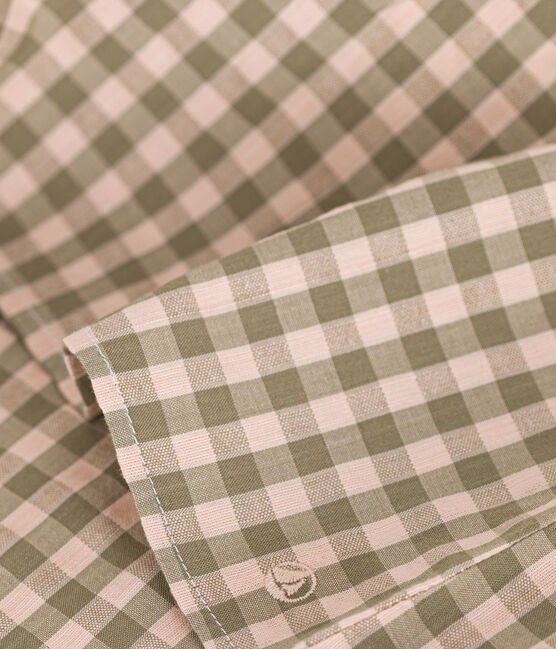 Blouse manches courtes en seersucker bébé MARECAGE/ SALINE