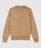 Pull marin en coton doré Femme marron BRINDILLE/jaune DORE