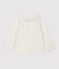 Blouse en coton bébé. blanc MARSHMALLOW/gris ARGENT
