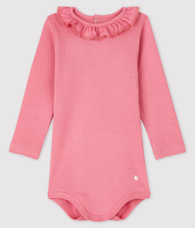 Body manches longues b&eacute;b&eacute; fille rose