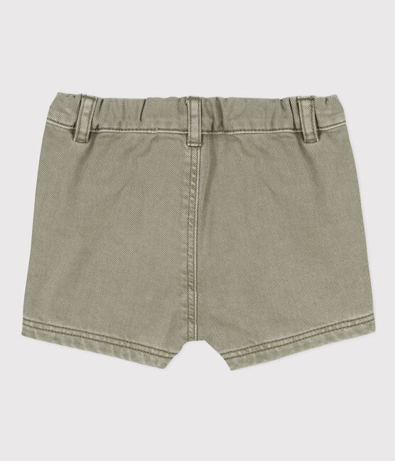 Short bébé en denim vert MARECAGE