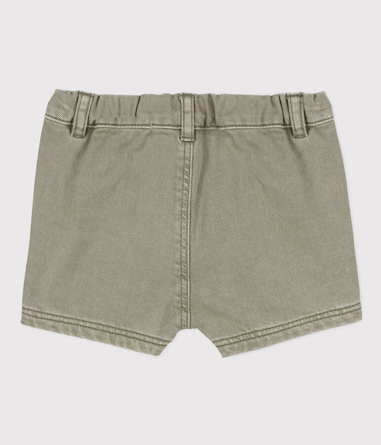 Short b&eacute;b&eacute; en denim vert MARECAGE
