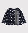 Cardigan bébé fille à pois bleu SMOKING/blanc MARSHMALLOW