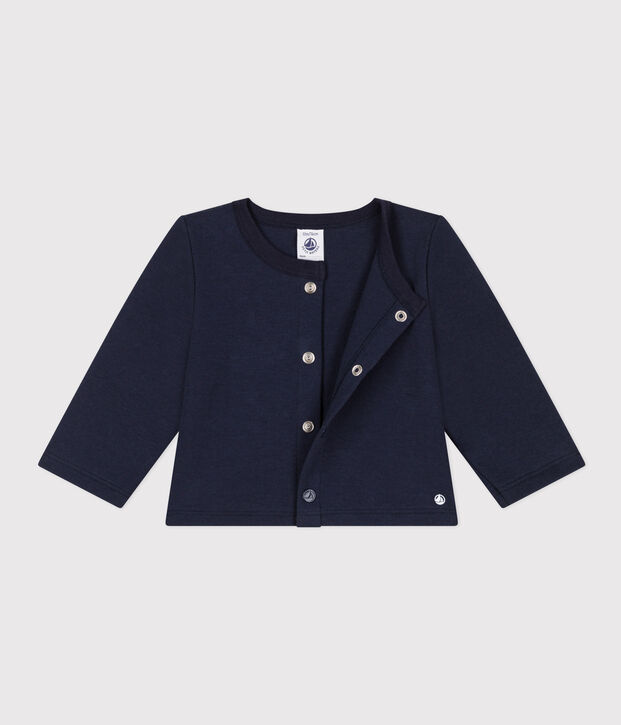 Cardigan en jersey &eacute;pais b&eacute;b&eacute; bleu marine