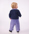 Pantalon b&eacute;b&eacute; en velours uni violet