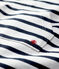 Combinaison courte en jersey épais bio bébé blanc MARSHMALLOW/bleu SMOKING