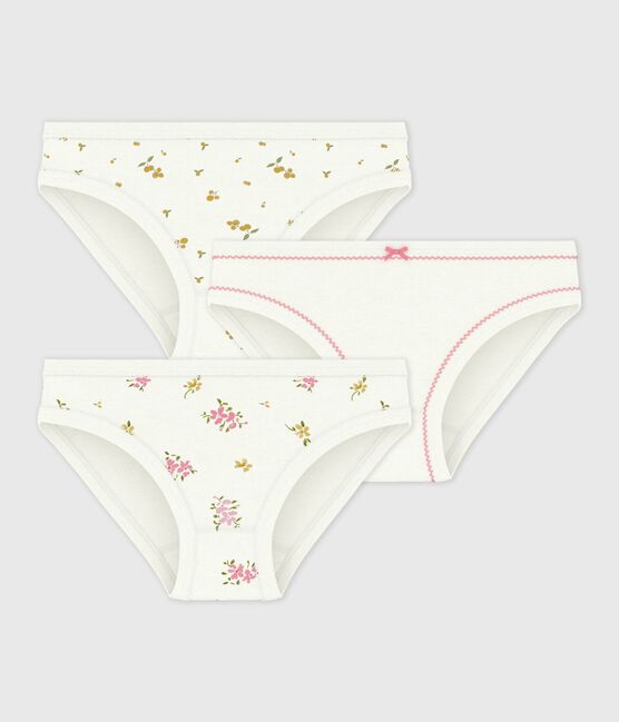 Lot de culottes enfant en coton imprimé fleuri variante 1