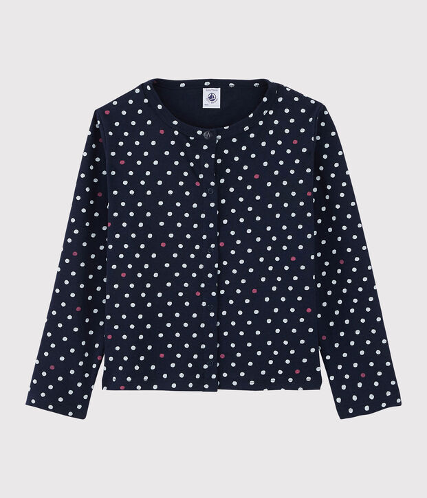Cardigan enfant fille bleu/multicouleur