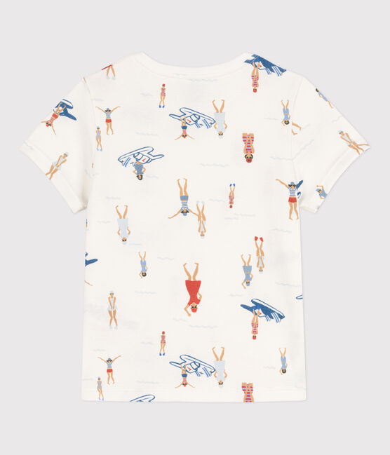 Tee-shirt imprimé manches courtes enfant fille blanc MARSHMALLOW/blanc MULTICO