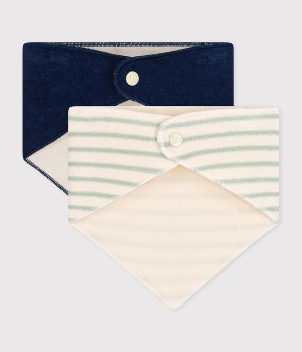 2 bandanas en &eacute;ponge b&eacute;b&eacute; multicouleur