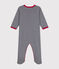 Pyjama bébé manches longues en coton bleu SMOKING/blanc MARSHMALLOW