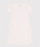 Chemise de nuit enfant en coton manches courtes à cœurs blanc MARSHMALLOW/rouge TERKUIT