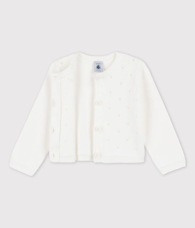 Cardigan en tricot raffin&eacute; b&eacute;b&eacute; blanc