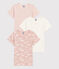 Lot de 3 tee shirts manches courtes nuages en coton  petite fille variante 1
