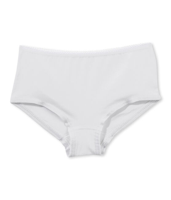 Boxer fille uni blanc ECUME
