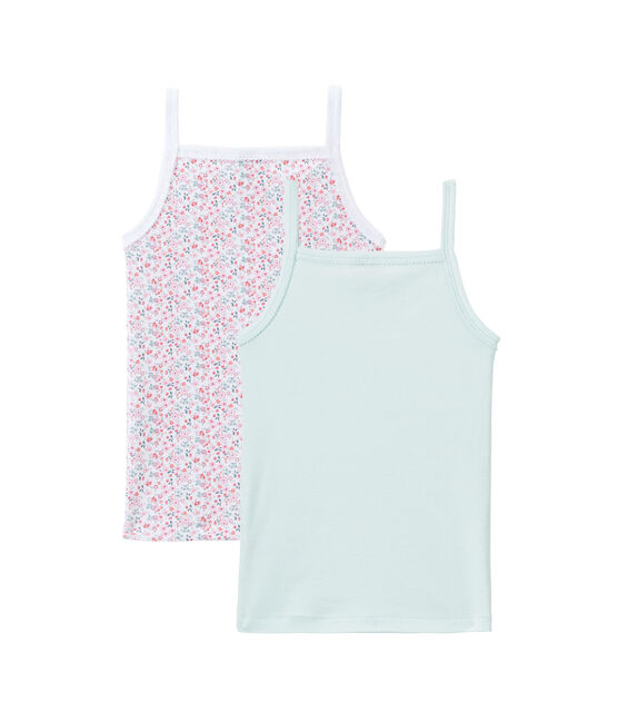 Lot de 2 chemises à bretelles fille blanc LOT