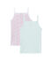 Lot de 2 chemises à bretelles fille blanc LOT