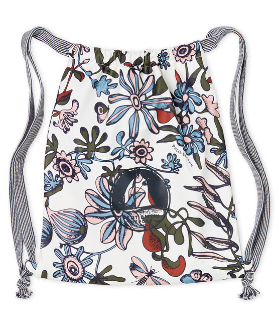 Sac à gouter en ciré imprimé blanc MARSHMALLOW/blanc MULTICO