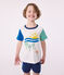 Pyjama short enfant en coton blanc MARSHMALLOW/blanc MULTICO