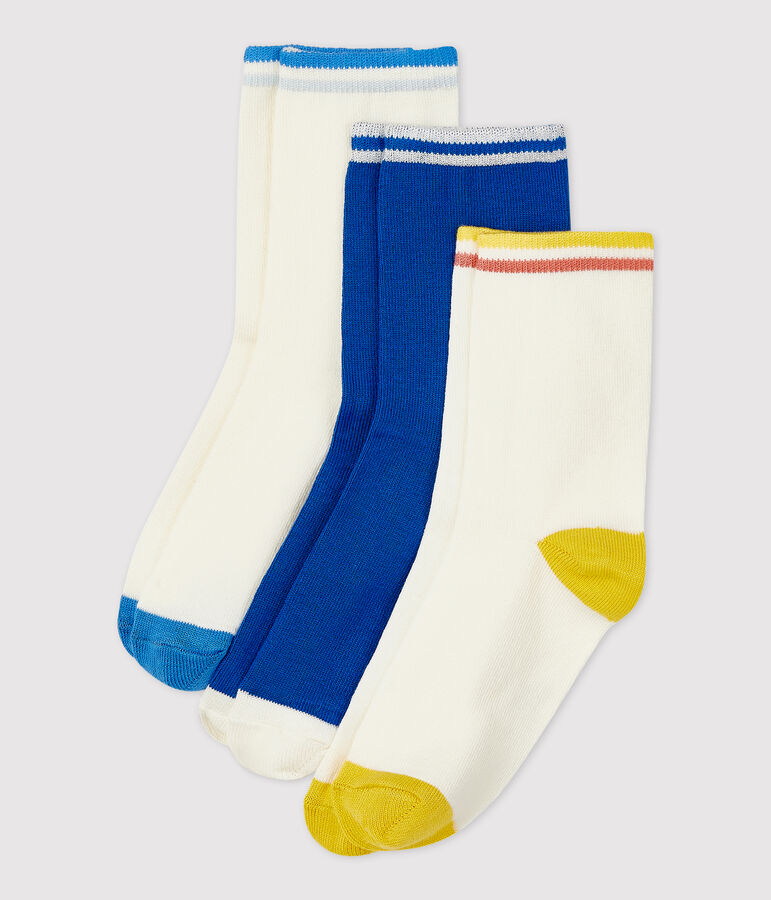 Lot de 3 paires de chaussettes enfant fille multicouleur