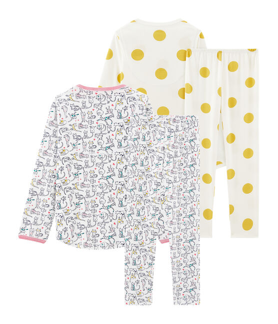 Duo de pyjamas petite fille en côte variante 1