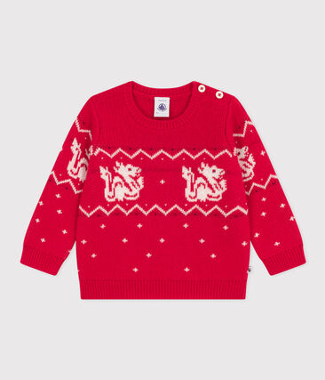 PETIT BATEAU - Pull en tricot de laine et coton bébé