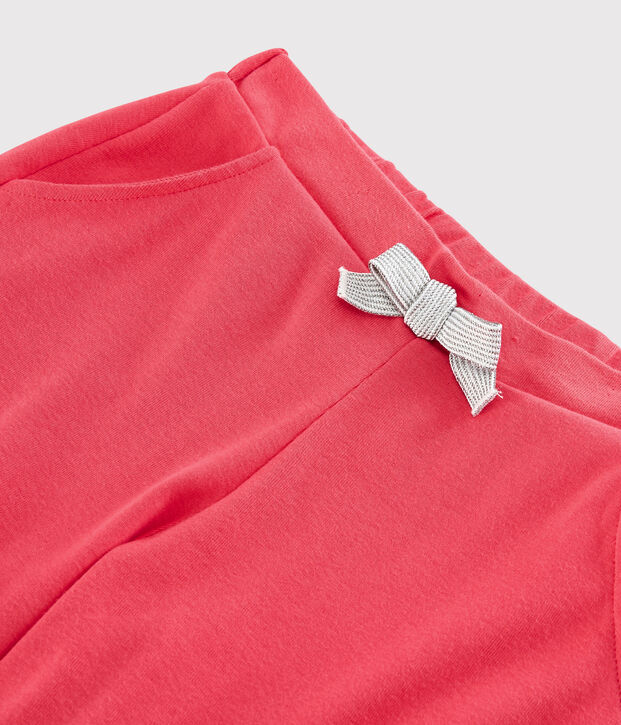 Short en coton enfant fille rose