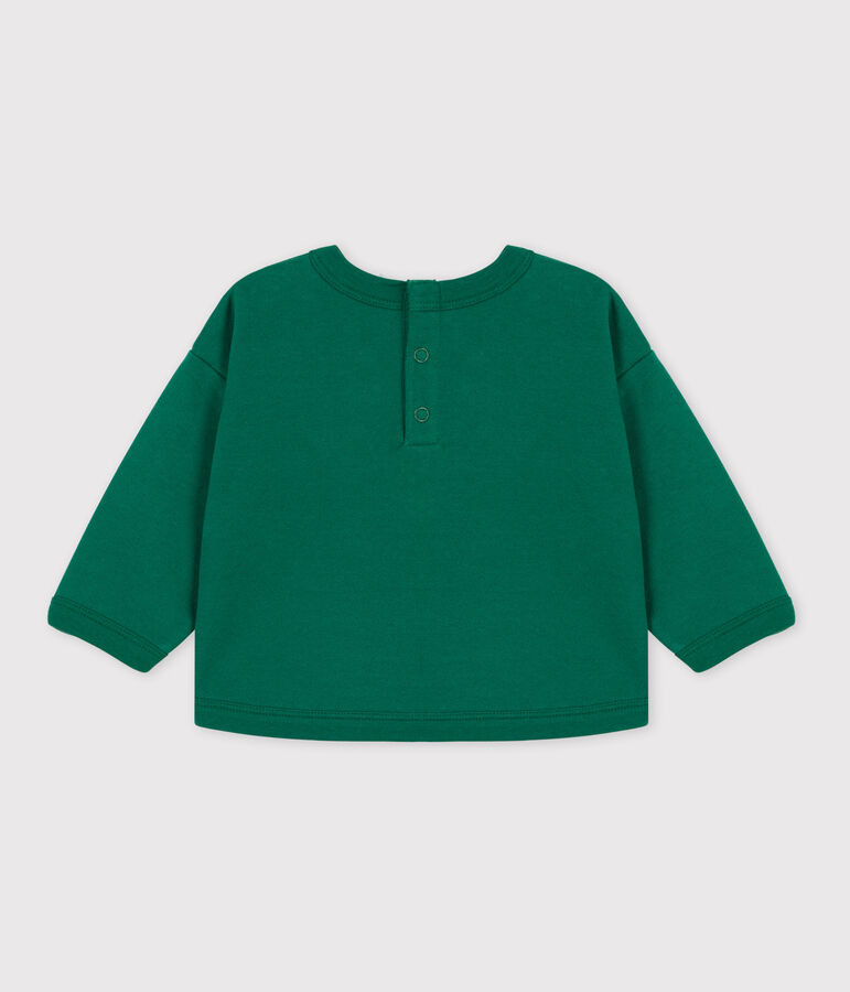 Sweatshirt b&eacute;b&eacute; en coton vert EVERGREEN