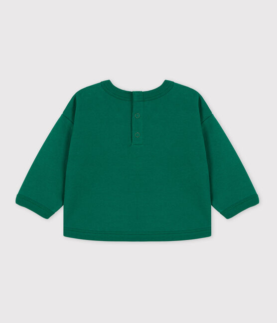 Sweatshirt bébé en coton vert EVERGREEN