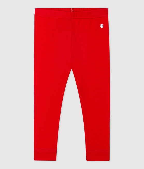 Legging en coton bio bébé rouge PEPS
