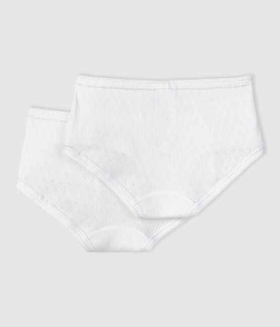 Lot de 2 culottes ajourées petite fille en coton biologique variante 1