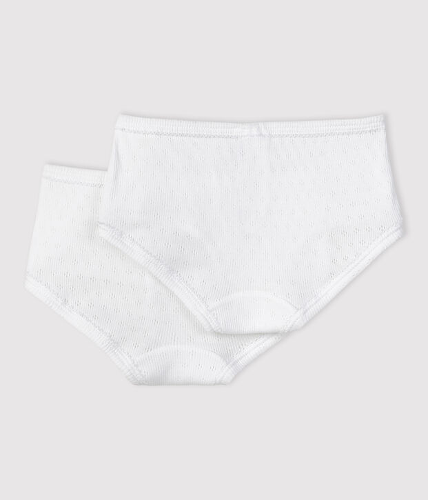 Lot de 2 culottes ajour&eacute;es petite fille multicouleur
