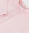 Tee-shirt enfant manches longues en coton uni rose JOLI