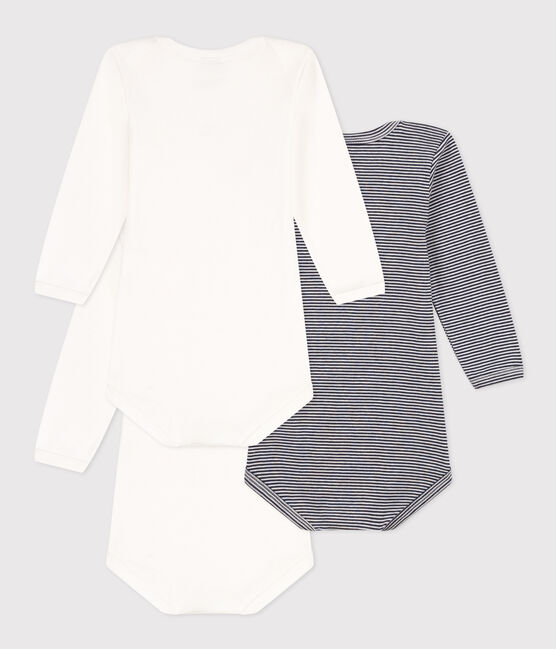 Lot de 3 bodies manches longues Paris bébé en coton variante 1