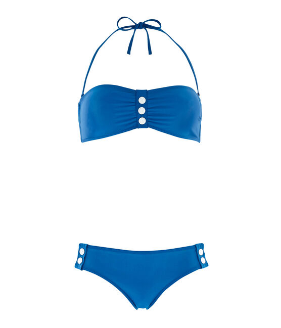 Maillot de bain 2 pièces femme bleu RIYADH