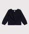 Cardigan en coton enfant fille bleu SMOKING