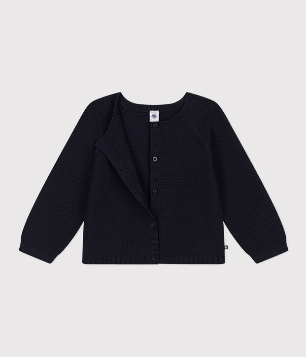 Cardigan en coton enfant fille bleu