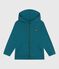 Sweatshirt zippé à capuche enfant en coton uni vert DRAGONFLY