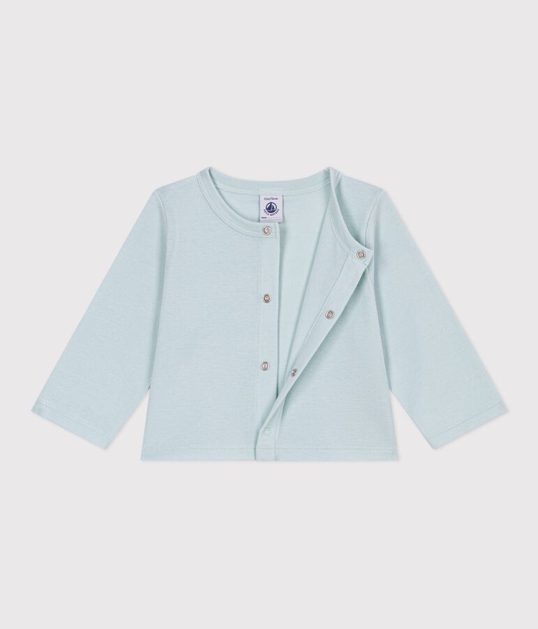 Cardigan b&eacute;b&eacute; en coton uni bleu