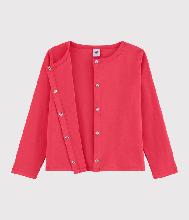 Cardigan en coton enfant fille rose
