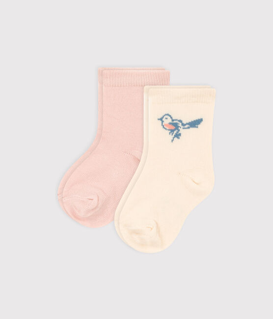 Lot de 2 paires de chaussettes oiseau bébé variante 1