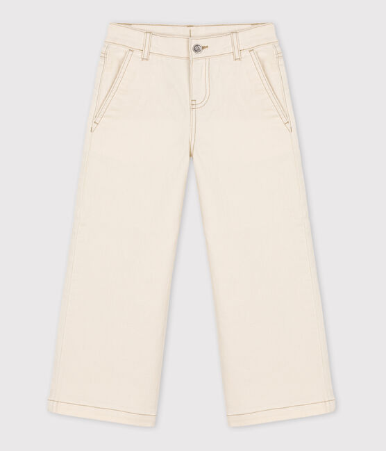 Pantalon flare en denim enfant fille écru AVALANCHE